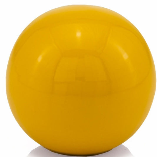 4" Yellow Aluminum Decorative Orb Tabletop Sculpture