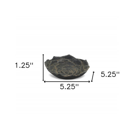 5" Black Novelty Metal Handmade Tray