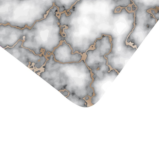 12" X 18" Gray And Gold Abstract Agglomerated cork Placemats