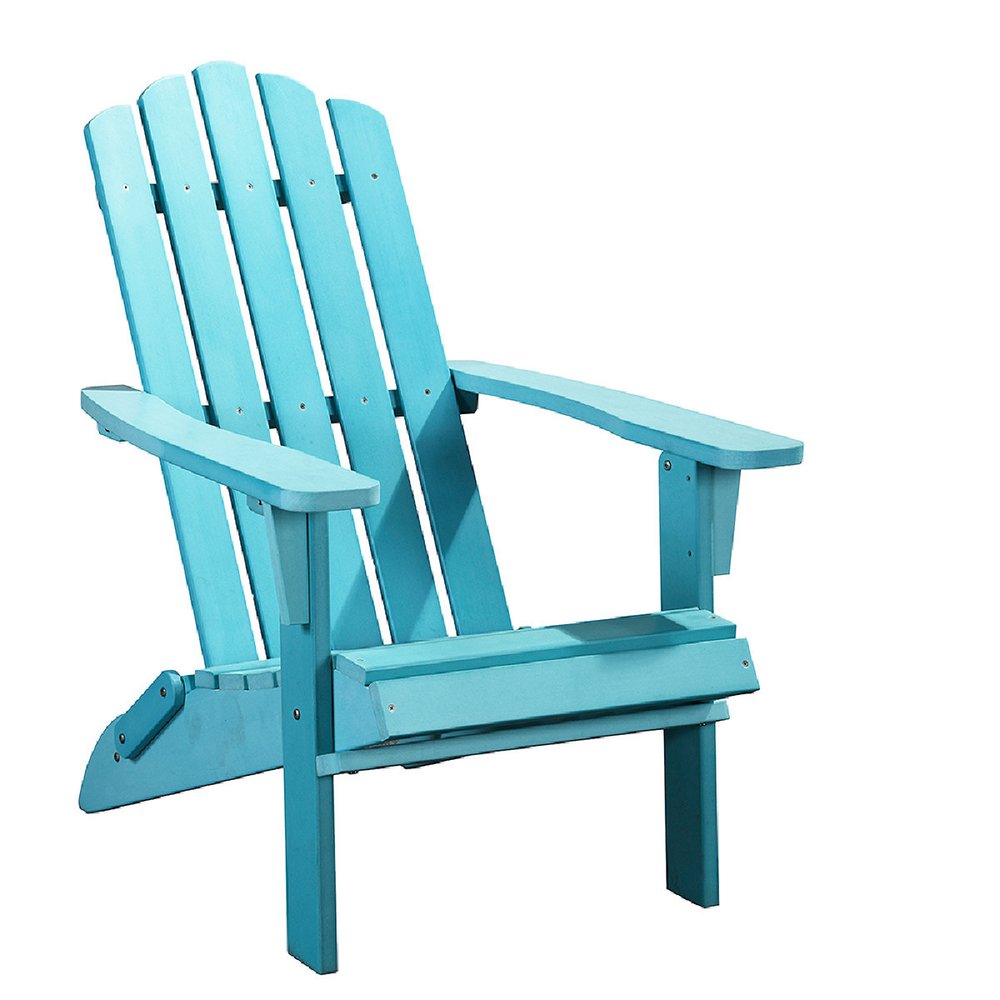 29" Blue Heavy Duty Plastic Indoor Outdoor Adirondack Chair