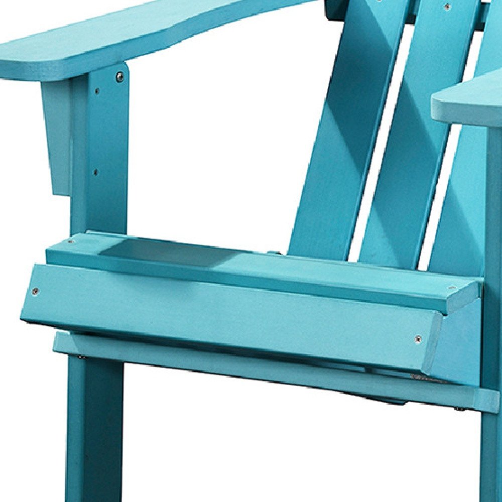 29" Blue Heavy Duty Plastic Indoor Outdoor Adirondack Chair