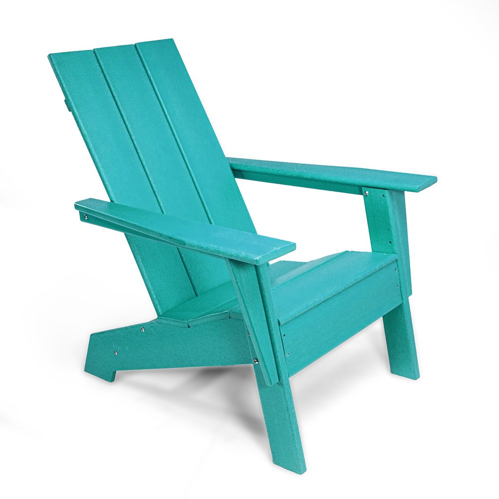 31" Blue Heavy Duty Plastic Indoor Outdoor Adirondack Chair