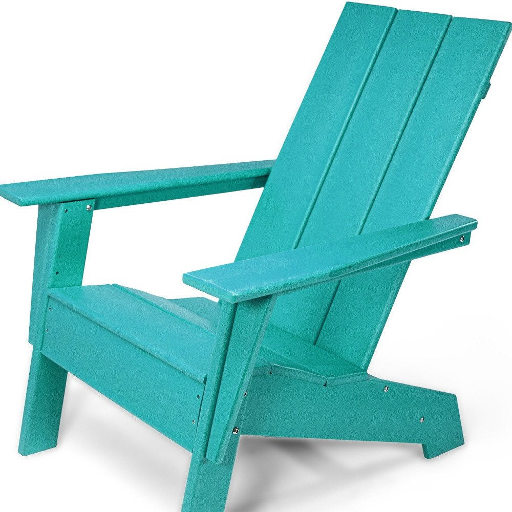 31" Blue Heavy Duty Plastic Indoor Outdoor Adirondack Chair