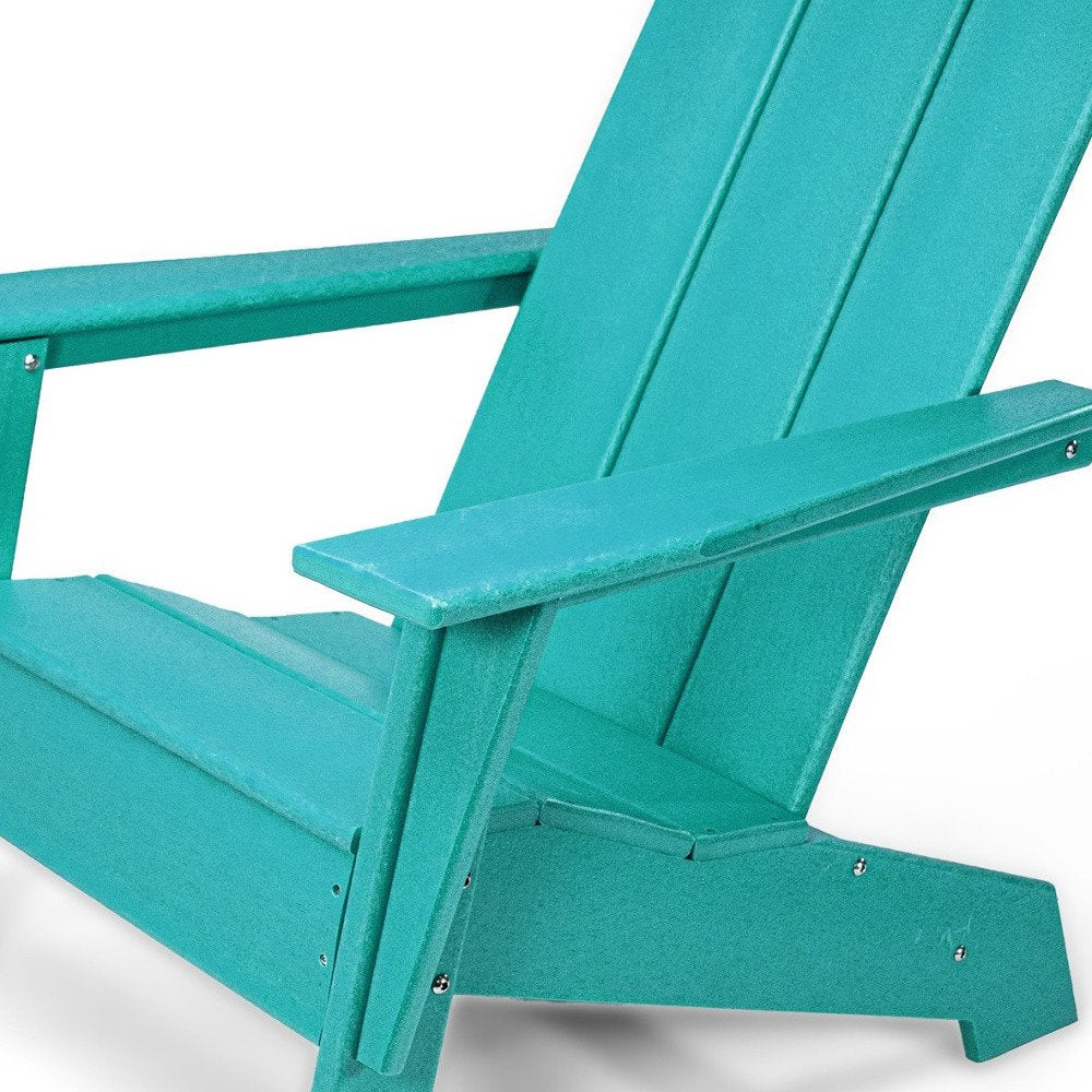 31" Blue Heavy Duty Plastic Indoor Outdoor Adirondack Chair