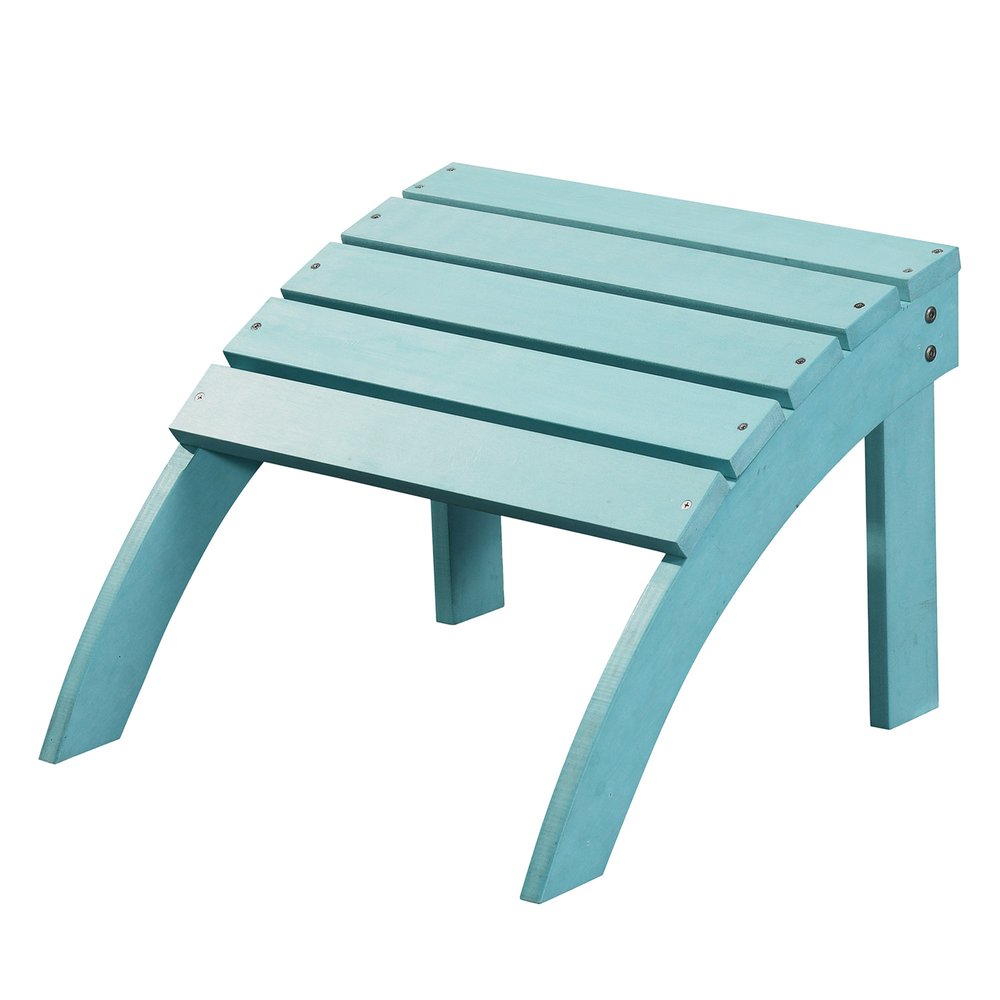 19" Plastic Light Blue Specialty Outdoor Footstool Ottoman