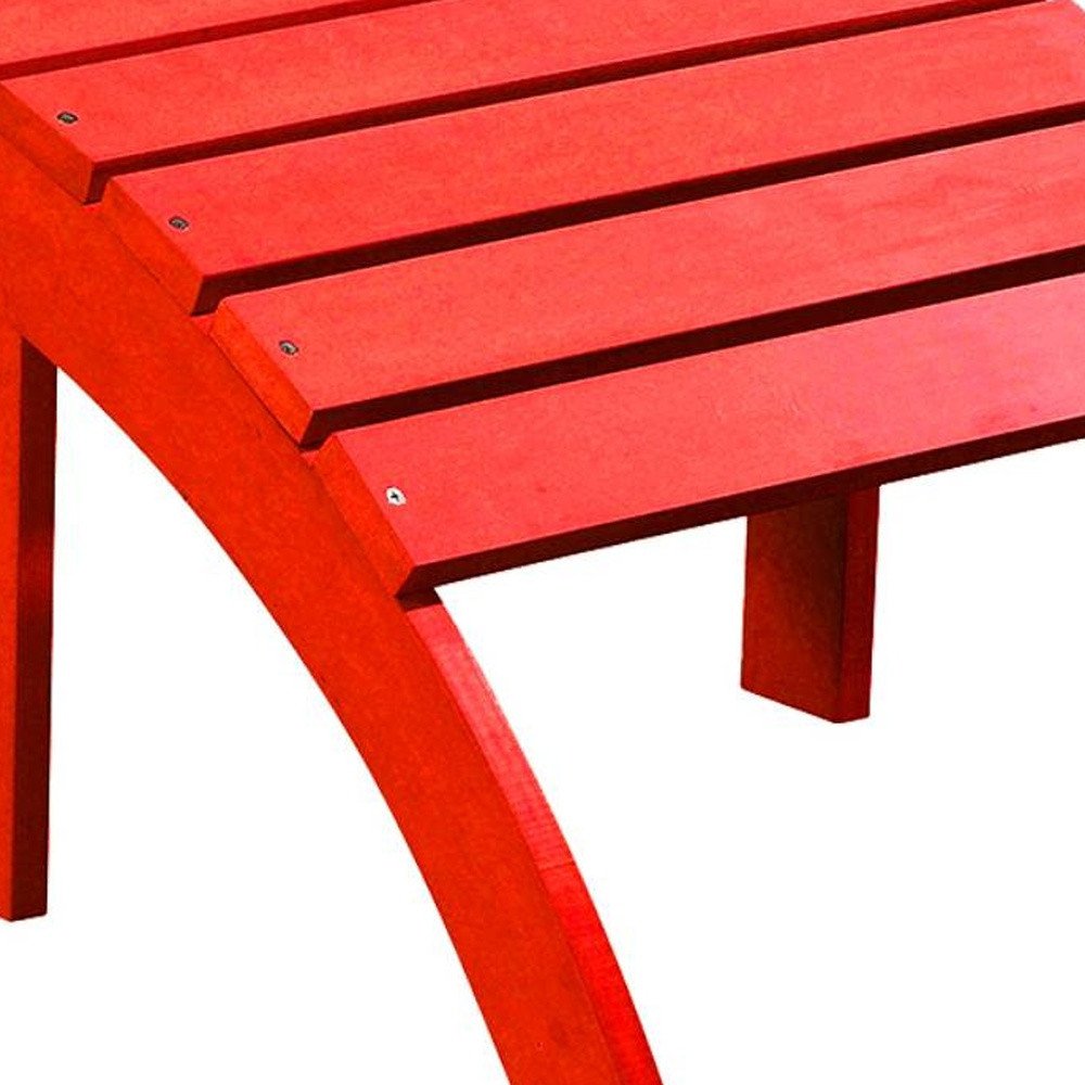 19" Plastic Red Specialty Outdoor Footstool Ottoman