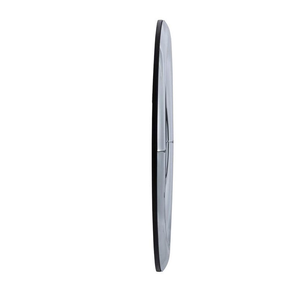 32" Silver Round Curved Frame Accent Mirror