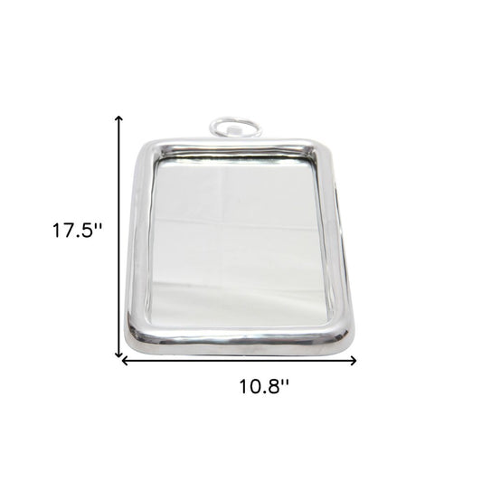 18" Silver Aluminum Framed Accent Mirror
