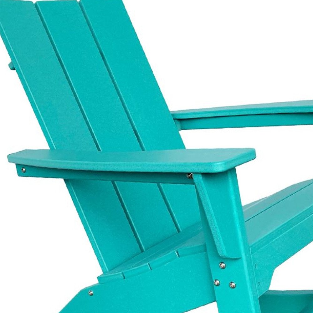 38" Blue Heavy Duty Plastic Indoor Outdoor Rocking Chair
