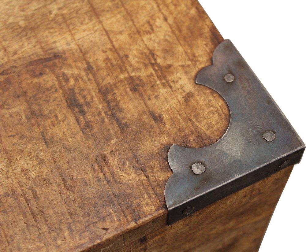 20" Natural Brown Solid Wood Square End Table