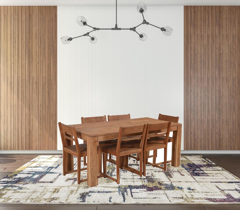 72" Natural Rectangular Solid Wood Dining Table
