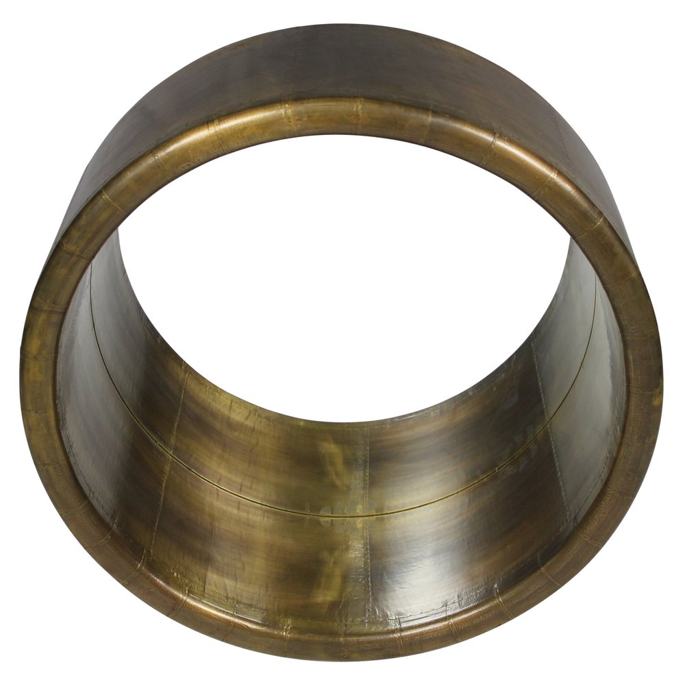 21" Brass Round Metal Framed Accent Mirror