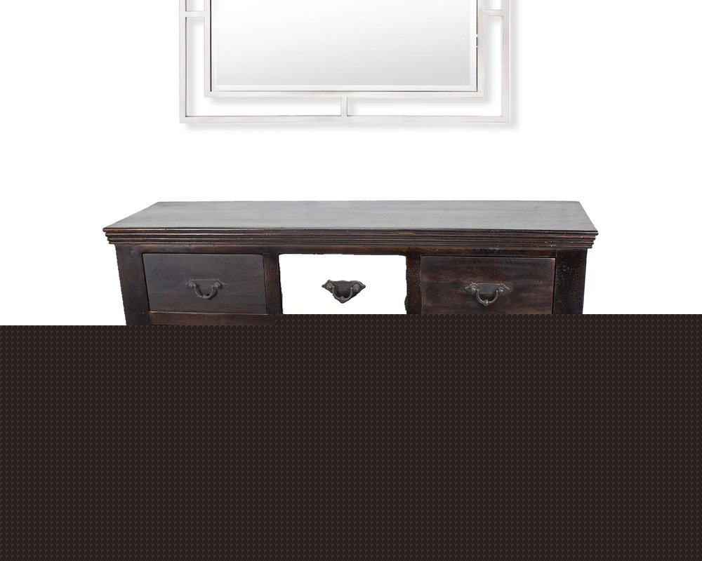 60" Brown Solid Wood Seven Drawer Triple Dresser
