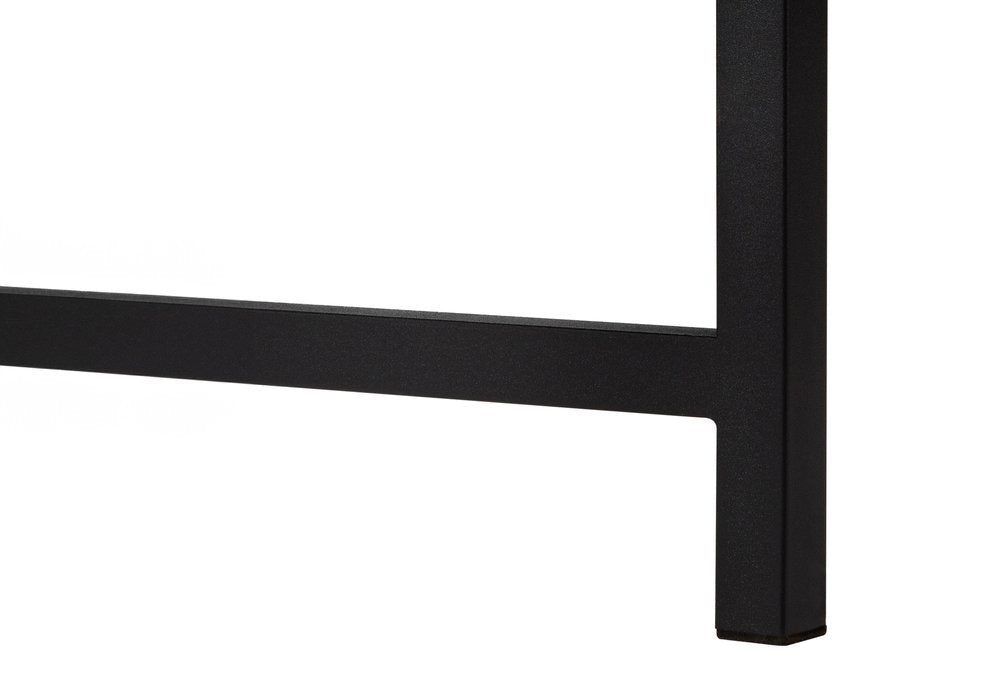 58" White and Black Faux Marble Wood And Metal Corner Computer Desk