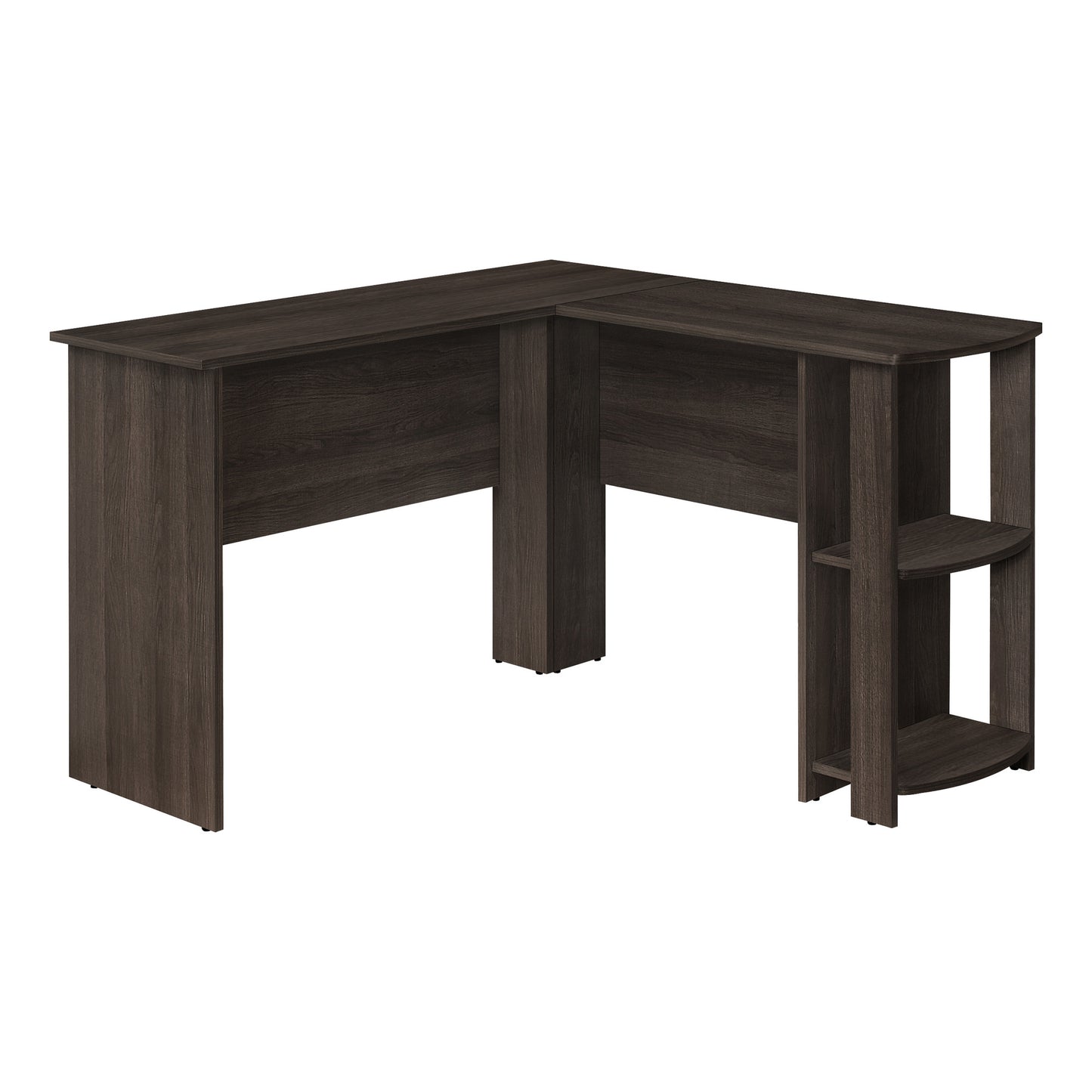 47" Brown Wood Corner Computer Desk