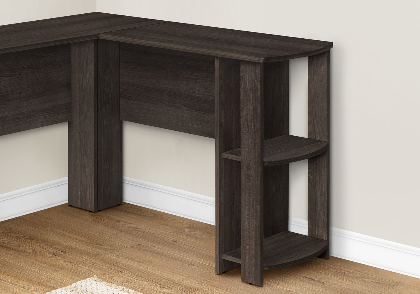 47" Brown Wood Corner Computer Desk