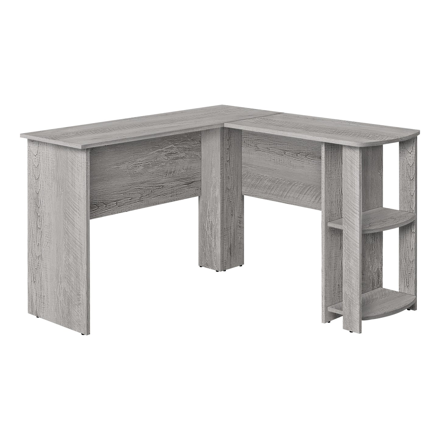 47" Gray Wood Corner Computer Desk