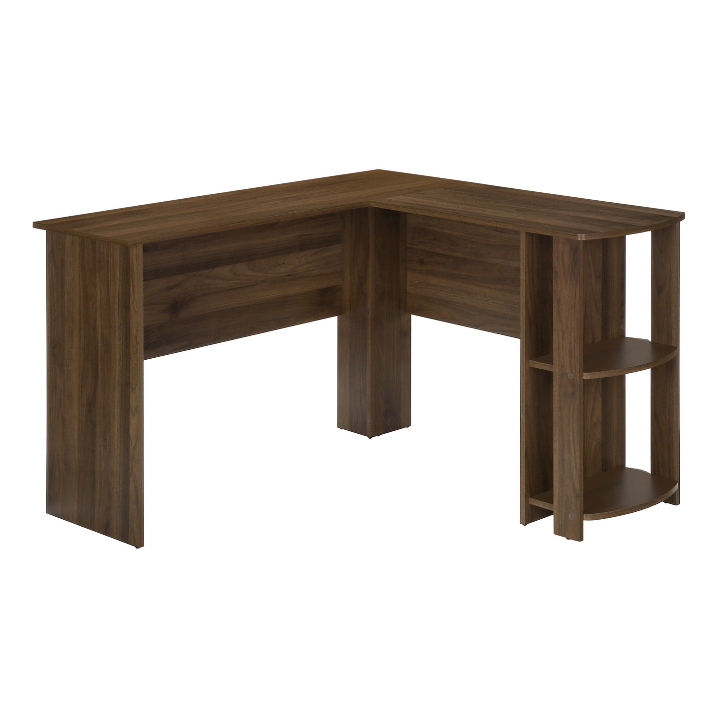 47" Brown Wood Corner Computer Desk