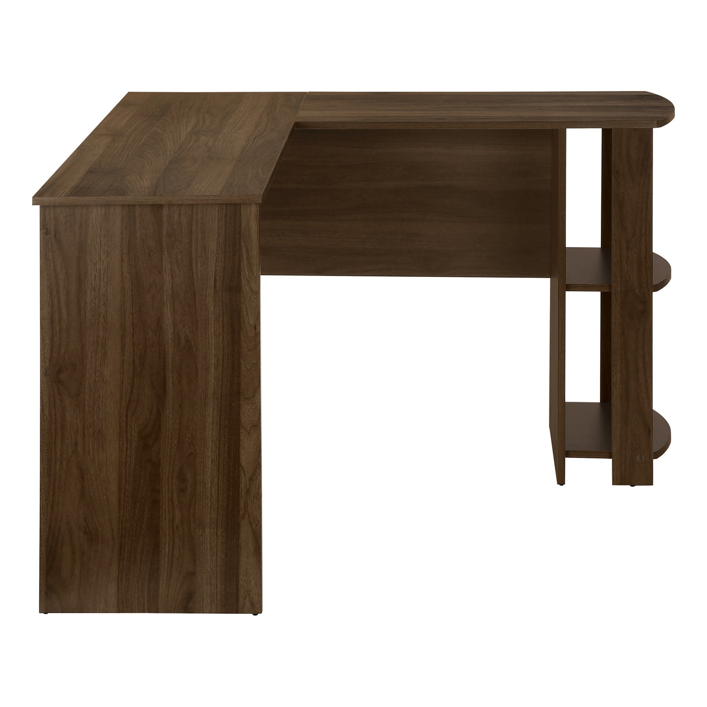 47" Brown Wood Corner Computer Desk