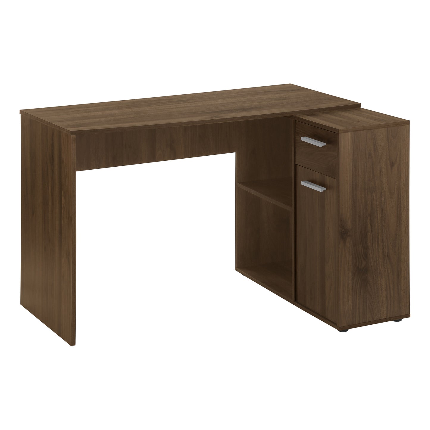 46" Brown Wood L Shape Computer Desk