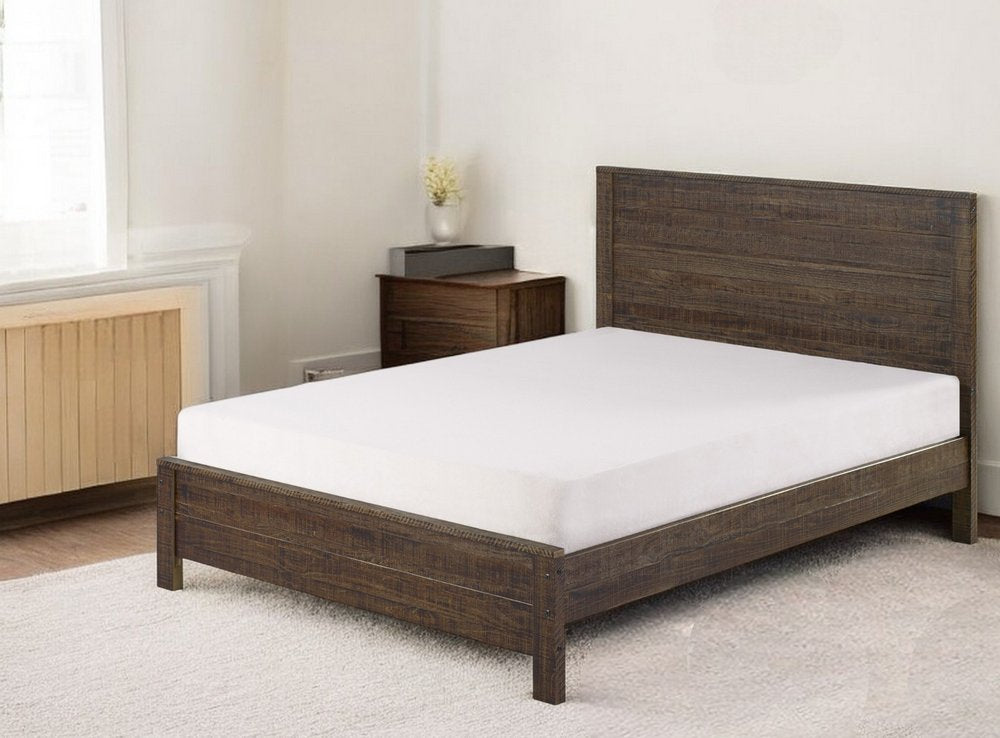 Walnut Brown Solid Wood Twin Bed Frame