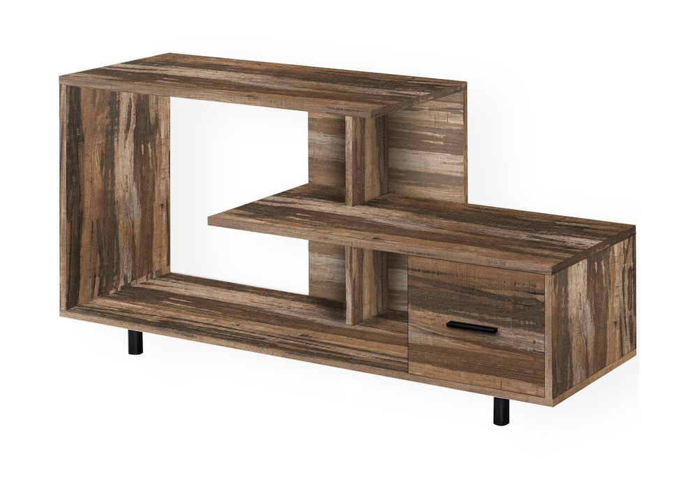 47" Brown Cabinet Enclosed Storage TV Stand