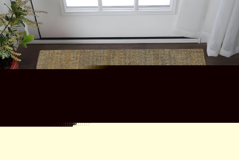 3' X 5' Green Geometric Power Loom Area Rug