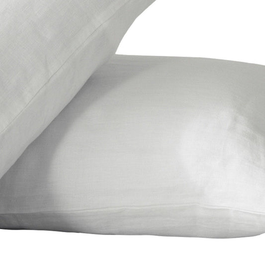 Set of Two Cloud Linen King Pillowcases