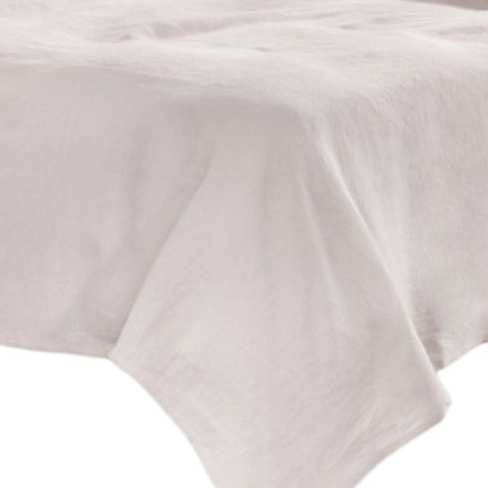 Four Piece Light Gray Linen Sheet Set