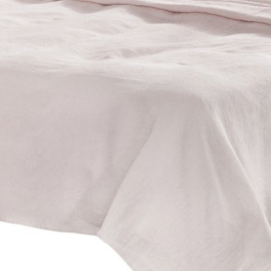 Four Piece Champagne Pink Linen Sheet Set