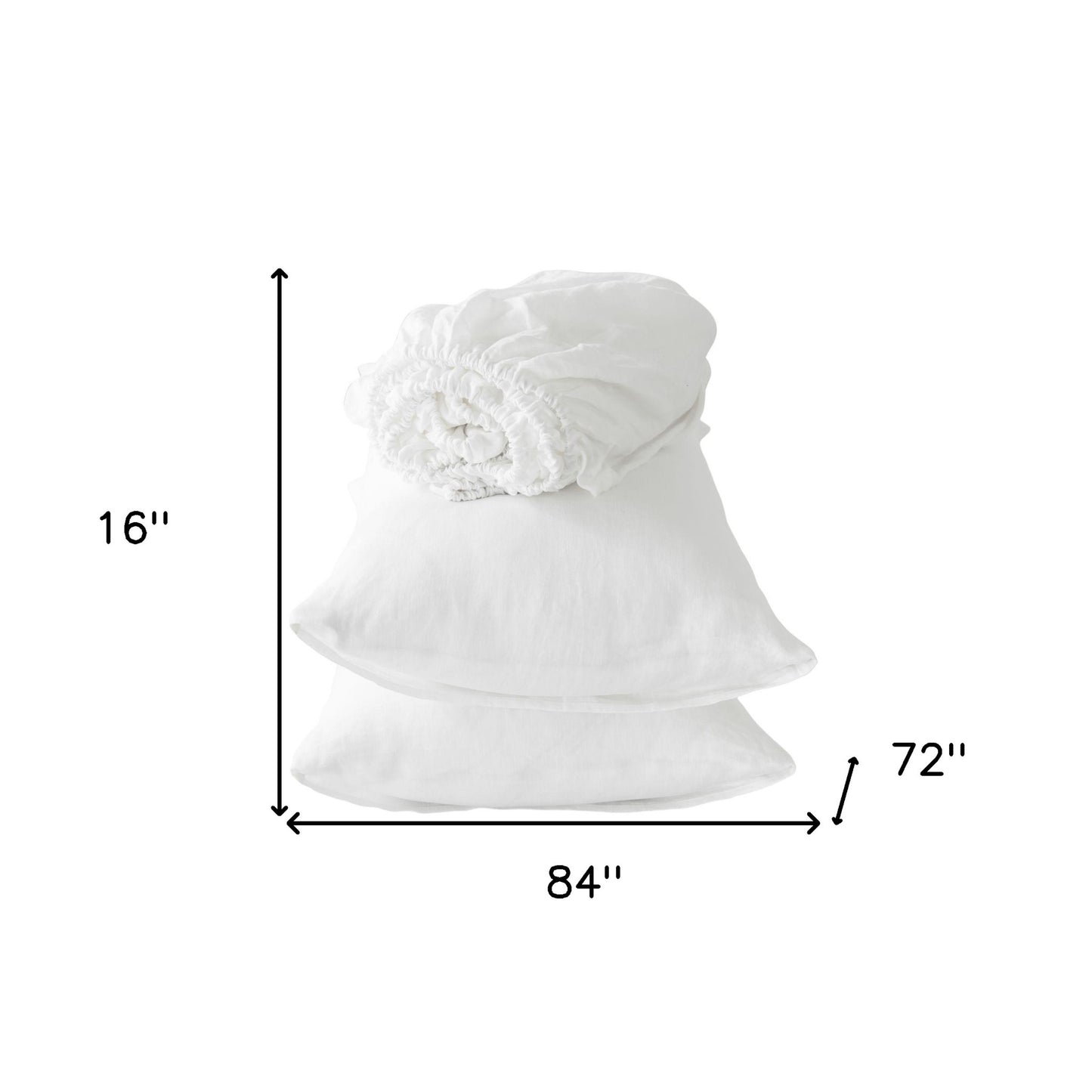 Four Piece Champagne Pink Linen Sheet Set