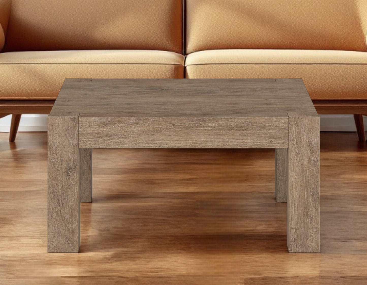 34" Gray Square Coffee Table