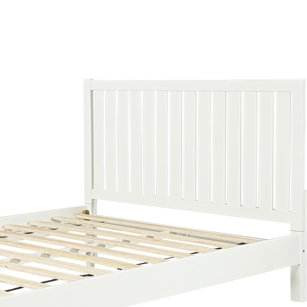Natural Shiplap Texture Solid Wood Queen Bed Frame