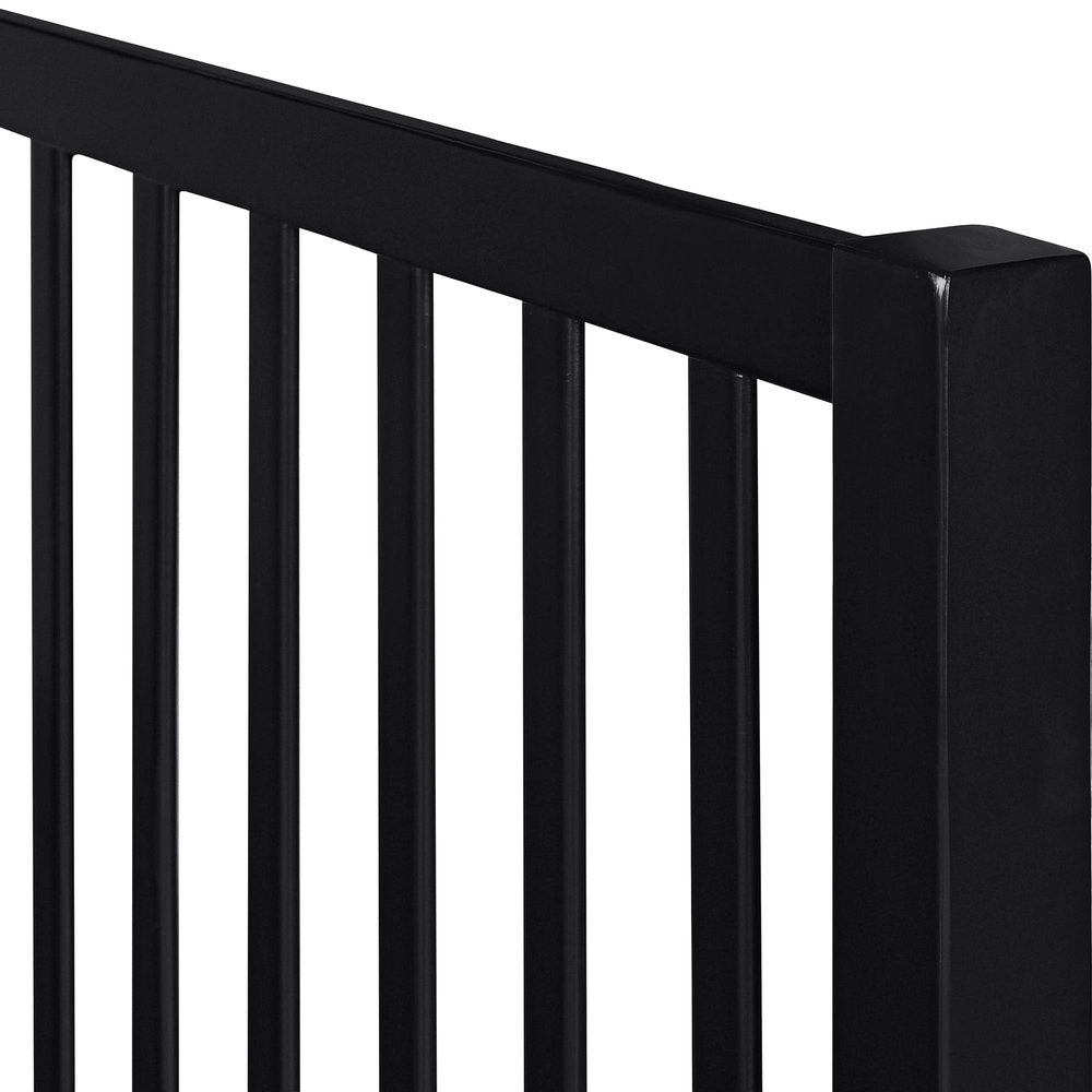 White Slat Back Solid Wood King Bed Frame