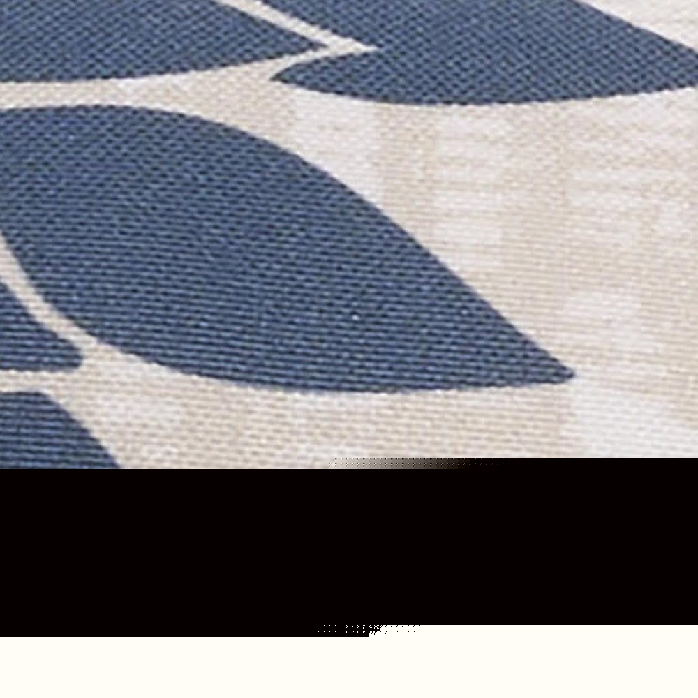 6" X 20" Beige Blue and Ivory Bolster Floral Indoor Outdoor Throw Pillow