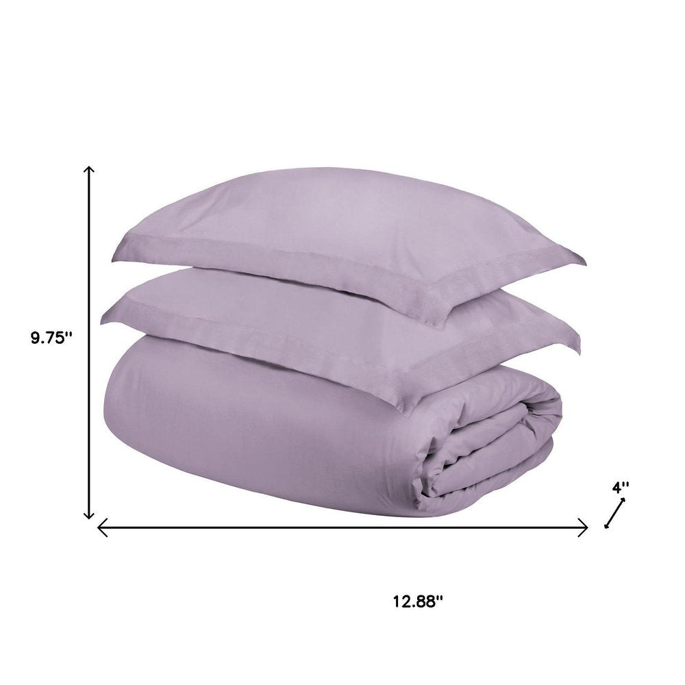 Pink Lavender King Cotton Blend 300 Thread Count Washable Duvet Cover Set