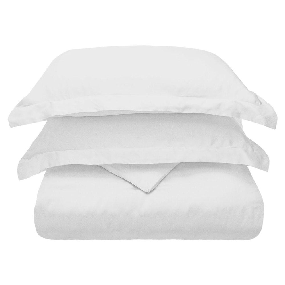 White Queen Cotton Blend 300 Thread Count Washable Duvet Cover Set