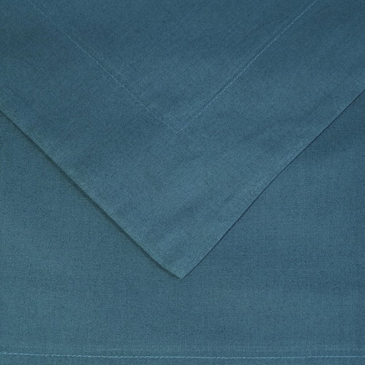Navy Blue Twin Cotton Washable Duvet Cover Set With Sham