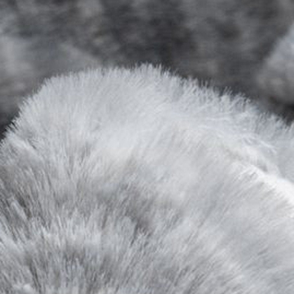 50" X 60" Gray Faux Fur Woven Plush Throw Blanket