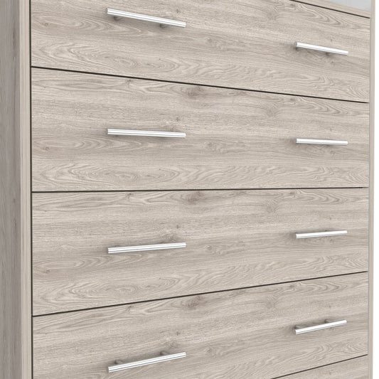 33" Light Gray Wood Four Drawer Dresser