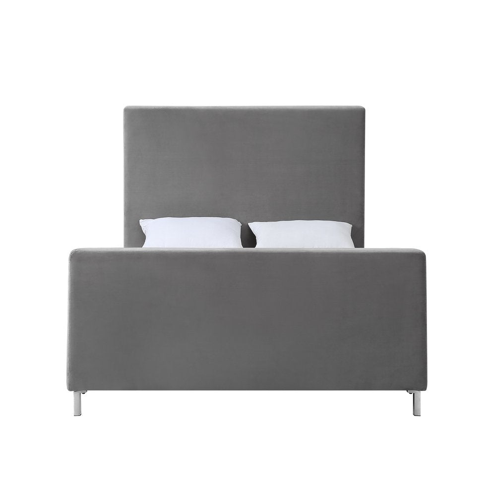 Hunter Green Solid Wood Queen Upholstered Velvet Bed