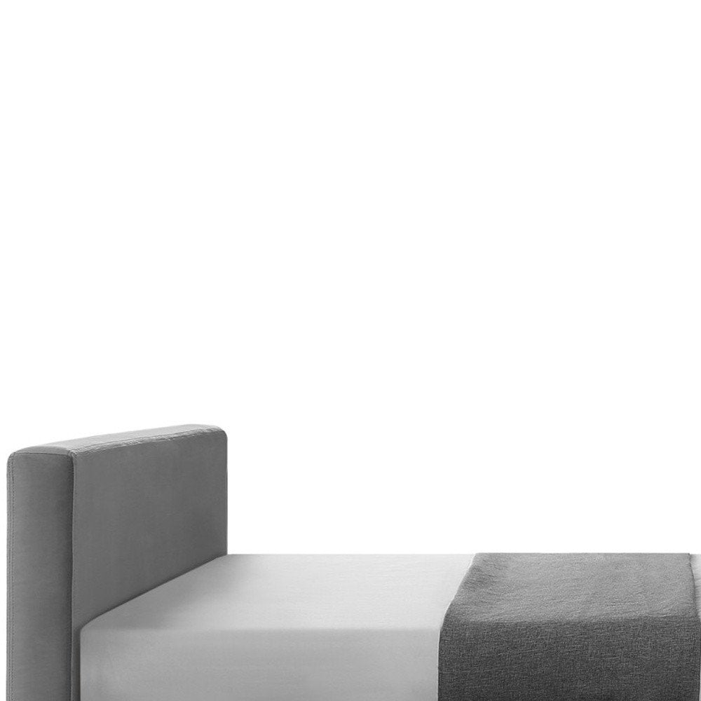 Hunter Green Solid Wood Queen Upholstered Velvet Bed