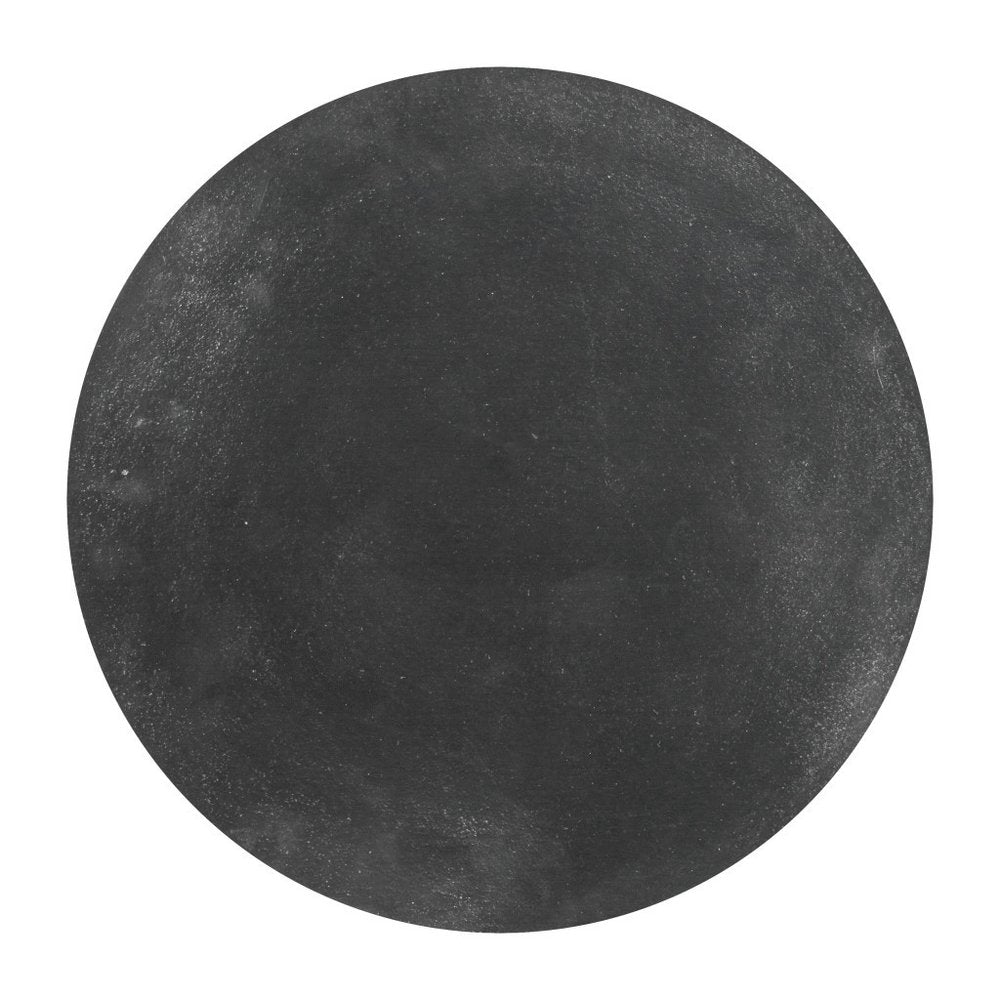 21" Black And Gold Aluminum Round Pedestal End Table