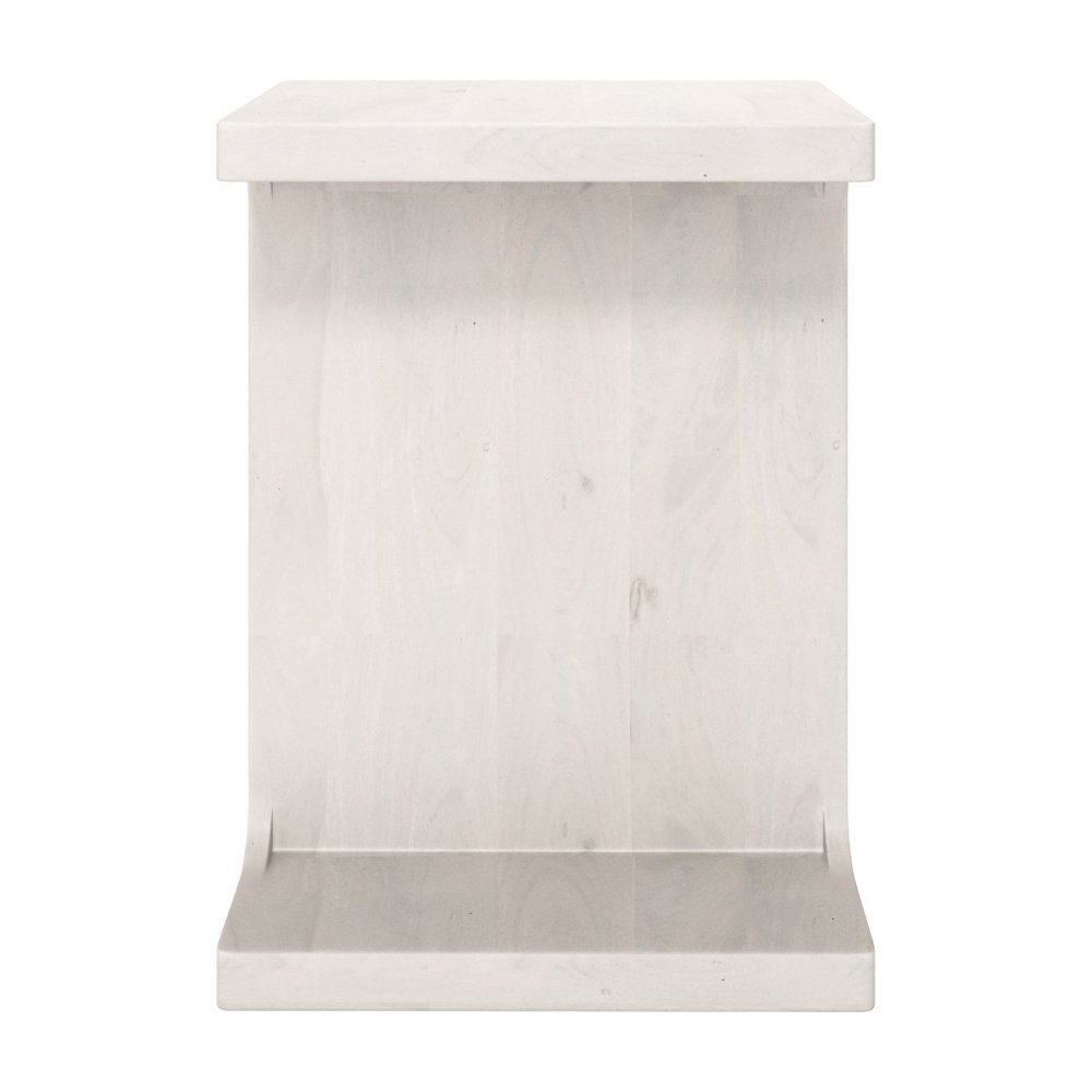 20" Natural Solid Wood Pedestal End Table