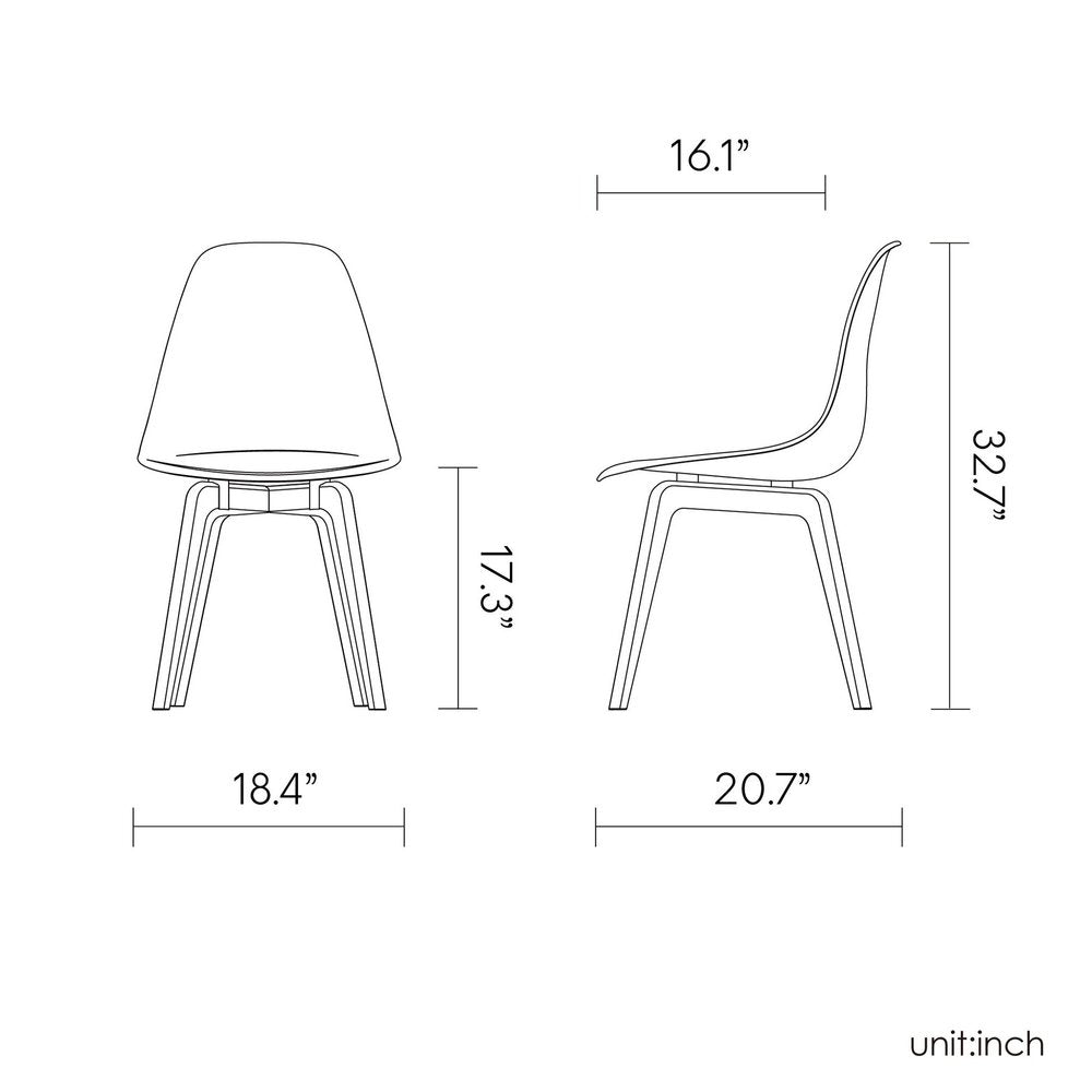 Set of Four Black Heavy Duty Plastic Dining Side Chairs