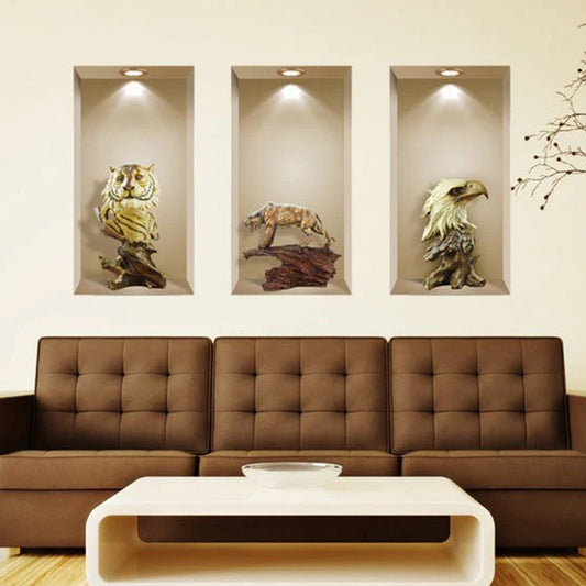 Set of Three Ala Faux Niche 3D Peel and Stick Wall Decals