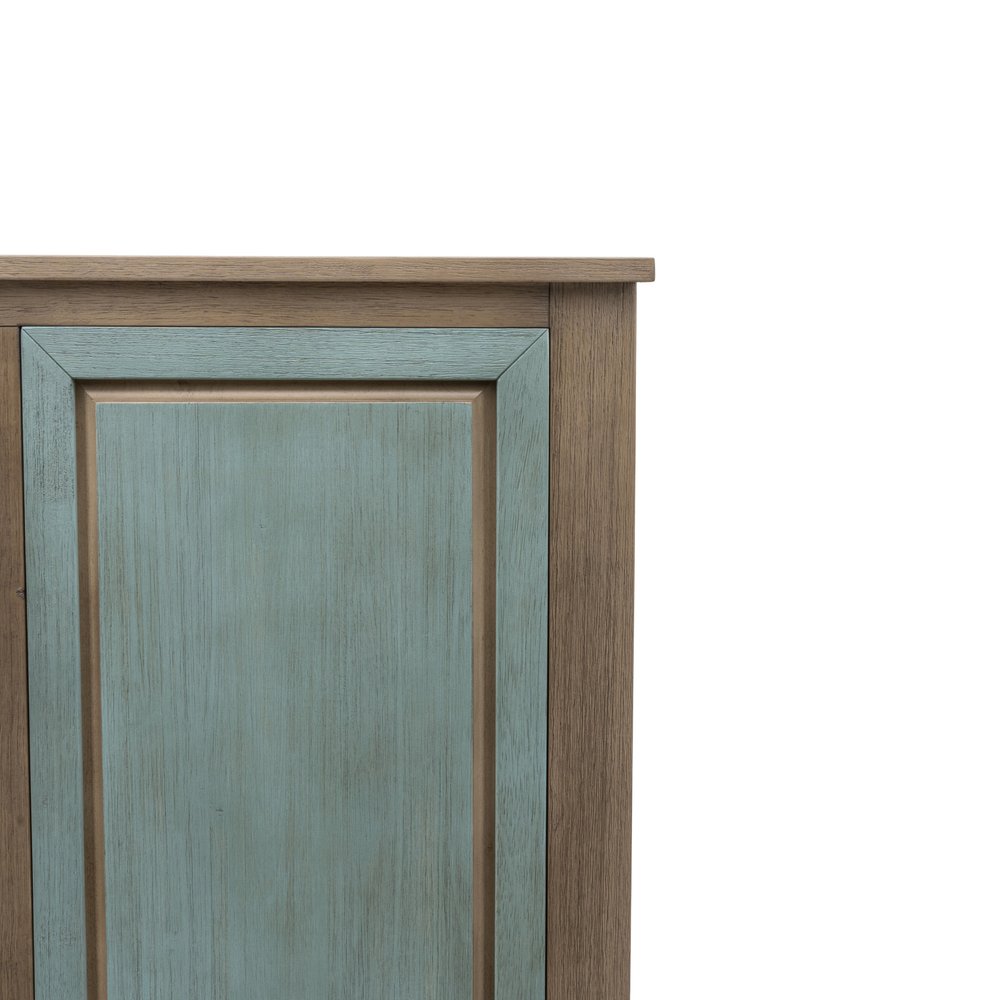 Green Shiplap Texture Distressed Solid Wood Queen Bed Frame