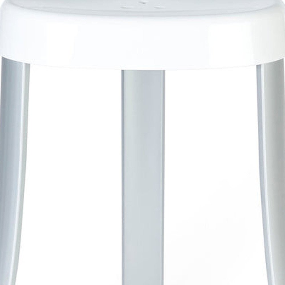 18" White Aluminum And Heavy Duty Plastic Corner Shower Bench