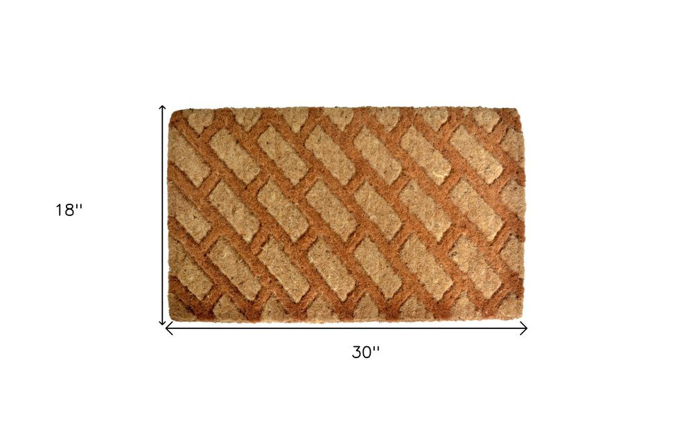 18" X 30" Brown Coir Outdoor Door Mat
