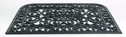 18" X 30" Black Rubber Outdoor Door Mat